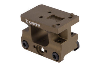 Unity Tactical FAST Holosun AEMS Mount has a two-bolt rail clamp for attachment.
